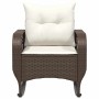 Silla mecedora de jardín con cojines ratán sintético marrón de , Sillas de jardín - Ref: Foro24-4104194, Precio: 121,06 €, De...