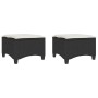 Taburetes de jardín con cojines 2 uds negro 55x55x36 cm de , Otomanas de exterior - Ref: Foro24-4108246, Precio: 94,17 €, Des...