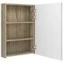 Armario de baño con espejo y LED blanco y roble 50x13x70 cm de vidaXL, Tocadores de baño - Ref: Foro24-326493, Precio: 140,61...