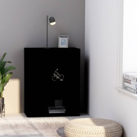 Estantería de 2 niveles madera contrachapada negro 60x30x76,5cm de , Librerías y estanterías - Ref: Foro24-800964, Precio: 46...