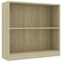 Estantería de madera contrachapada color roble 80x24x75 cm de , Librerías y estanterías - Ref: Foro24-800894, Precio: 46,72 €...