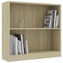 Estantería de madera contrachapada color roble 80x24x75 cm de , Librerías y estanterías - Ref: Foro24-800894, Precio: 46,72 €...