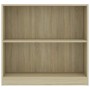 Estantería de madera contrachapada color roble 80x24x75 cm de , Librerías y estanterías - Ref: Foro24-800894, Precio: 46,72 €...