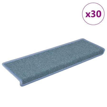 Alfombrillas de escalera 30 unidades azul 65x21x4 cm de , Alfombrillas para escalones - Ref: Foro24-3365774, Precio: 124,68 €...