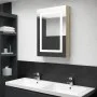Armario de baño con espejo y LED color roble 50x13x70 cm de vidaXL, Tocadores de baño - Ref: Foro24-326492, Precio: 137,96 €,...