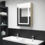 Armario de baño con espejo y LED color roble 50x13x70 cm de vidaXL, Tocadores de baño - Ref: Foro24-326492, Precio: 146,99 €,...