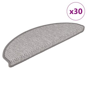 Alfombra autoadhesiva escalera sisal 30 uds 65x21x4 cm Platina de , Alfombrillas para escalones - Ref: Foro24-3365870, Precio...