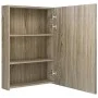 Armario de baño con espejo y LED color roble 50x13x70 cm de vidaXL, Tocadores de baño - Ref: Foro24-326492, Precio: 137,96 €,...