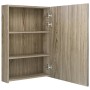 Armario de baño con espejo y LED color roble 50x13x70 cm de vidaXL, Tocadores de baño - Ref: Foro24-326492, Precio: 146,99 €,...