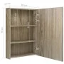 Armario de baño con espejo y LED color roble 50x13x70 cm de vidaXL, Tocadores de baño - Ref: Foro24-326492, Precio: 137,96 €,...