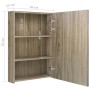 Armario de baño con espejo y LED color roble 50x13x70 cm de vidaXL, Tocadores de baño - Ref: Foro24-326492, Precio: 146,99 €,...