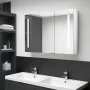 Mueble de baño con espejo LED blanco brillante 89x14x62 cm de vidaXL, Tocadores de baño - Ref: Foro24-326531, Precio: 133,20 ...