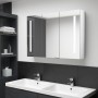 Mueble de baño con espejo LED blanco brillante 89x14x62 cm de vidaXL, Tocadores de baño - Ref: Foro24-326531, Precio: 134,08 ...