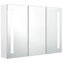 Mueble de baño con espejo LED blanco brillante 89x14x62 cm de vidaXL, Tocadores de baño - Ref: Foro24-326531, Precio: 134,08 ...