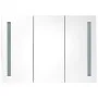 Mueble de baño con espejo LED blanco brillante 89x14x62 cm de vidaXL, Tocadores de baño - Ref: Foro24-326531, Precio: 133,20 ...