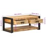 Mesa de centro 90x50x38 cm de madera maciza de mango de , Mesas de centro - Ref: Foro24-4016685, Precio: 211,52 €, Descuento: %