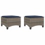 Taburetes de jardín con cojines 2 uds gris 55x55x36 cm de , Otomanas de exterior - Ref: Foro24-4108252, Precio: 126,65 €, Des...