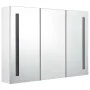 Mueble de baño con espejo LED blanco brillante 89x14x62 cm de vidaXL, Tocadores de baño - Ref: Foro24-326531, Precio: 133,20 ...