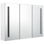 Mueble de baño con espejo LED blanco brillante 89x14x62 cm de vidaXL, Tocadores de baño - Ref: Foro24-326531, Precio: 134,08 ...