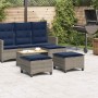 Taburetes de jardín con cojines 2 uds gris 55x55x36 cm de , Otomanas de exterior - Ref: Foro24-4108252, Precio: 126,65 €, Des...