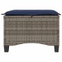 Taburetes de jardín con cojines 2 uds gris 55x55x36 cm de , Otomanas de exterior - Ref: Foro24-4108252, Precio: 126,65 €, Des...