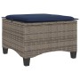 Taburetes de jardín con cojines 2 uds gris 55x55x36 cm de , Otomanas de exterior - Ref: Foro24-4108252, Precio: 126,65 €, Des...