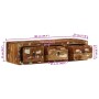 Mueble de TV de pared madera maciza reciclada 100x32x25 cm de , Almacenamiento para CD y DVD - Ref: Foro24-4104528, Precio: 1...