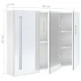 Mueble de baño con espejo LED blanco brillante 89x14x62 cm de vidaXL, Tocadores de baño - Ref: Foro24-326531, Precio: 133,20 ...