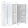 Mueble de baño con espejo LED blanco brillante 89x14x62 cm de vidaXL, Tocadores de baño - Ref: Foro24-326531, Precio: 134,08 ...