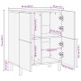 Aparador marrón 60x33x75 cm madera maciza mango de , Almacenamiento para CD y DVD - Ref: Foro24-4017746, Precio: 159,05 €, De...
