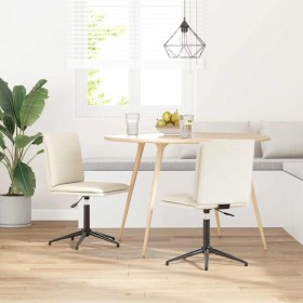 Sillas de comedor 2 unidades terciopelo crema de , Sillas de comedor - Ref: Foro24-3315376, Precio: 114,67 €, Descuento: %