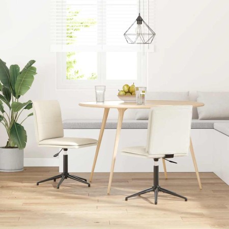 Sillas de comedor 2 unidades terciopelo crema de , Sillas de comedor - Ref: Foro24-3315376, Precio: 114,67 €, Descuento: %
