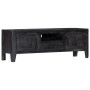 Mueble para TV de madera maciza de mango negro 118x30x40 cm en Armarios y almacenamiento | Comprar online en Foru.es