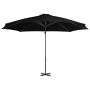 Sombrilla voladiza con poste de aluminio negro 300 cm de vidaXL, Sombrillas - Ref: Foro24-46988, Precio: 125,51 €, Descuento: %