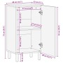 Aparador marrón 40x33x75 cm madera maciza mango de , Almacenamiento para CD y DVD - Ref: Foro24-4017744, Precio: 112,52 €, De...