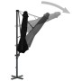 Sombrilla voladiza con poste de aluminio negro 300 cm de vidaXL, Sombrillas - Ref: Foro24-46988, Precio: 125,51 €, Descuento: %