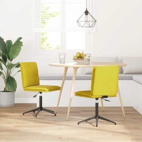 Sillas de comedor 2 unidades terciopelo amarillo de , Sillas de comedor - Ref: Foro24-3315374, Precio: 115,11 €, Descuento: %