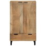 Aparador alto madera maciza de mango marrón 60x33x100 cm de , Almacenamiento para CD y DVD - Ref: Foro24-4017750, Precio: 261...
