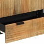 Aparador alto madera maciza de mango marrón 60x33x100 cm de , Almacenamiento para CD y DVD - Ref: Foro24-4017750, Precio: 261...