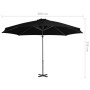 Sombrilla voladiza con poste de aluminio negro 300 cm de vidaXL, Sombrillas - Ref: Foro24-46988, Precio: 125,51 €, Descuento: %