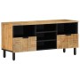 Mueble de TV madera maciza de mango marrón 100x33x46 cm de , Almacenamiento para CD y DVD - Ref: Foro24-4017738, Precio: 123,...