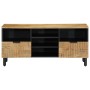 Mueble de TV madera maciza de mango marrón 100x33x46 cm de , Almacenamiento para CD y DVD - Ref: Foro24-4017738, Precio: 123,...