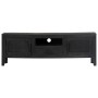 Mueble para TV de madera maciza de mango negro 118x30x40 cm en Armarios y almacenamiento | Comprar online en Foru.es