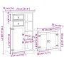 Juego de muebles de baño Corona 2 pzas madera maciza pino de , Muebles de baño - Ref: Foro24-3334635, Precio: 244,40 €, Descu...
