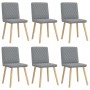 Sillas de comedor 6 unidades de tela gris claro de , Sillas de comedor - Ref: Foro24-3315491, Precio: 297,73 €, Descuento: %