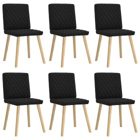 Sillas de comedor giratorias 6 unidades tela negras de , Sillas de comedor - Ref: Foro24-3315493, Precio: 299,05 €, Descuento: %