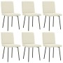 Sillas de comedor 6 unidades de terciopelo crema de , Sillas de comedor - Ref: Foro24-3315535, Precio: 247,80 €, Descuento: %