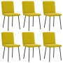 Sillas de comedor 6 unidades terciopelo amarillo de , Sillas de comedor - Ref: Foro24-3315563, Precio: 243,17 €, Descuento: %