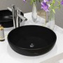Lavabo redondo de cerámica negro 42x12 cm de , Lavabos - Ref: Foro24-142736, Precio: 59,73 €, Descuento: %