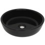 Lavabo redondo de cerámica negro 42x12 cm de , Lavabos - Ref: Foro24-142736, Precio: 59,73 €, Descuento: %